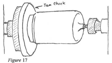 figure 17: turn the bottom of box with jamb chuck